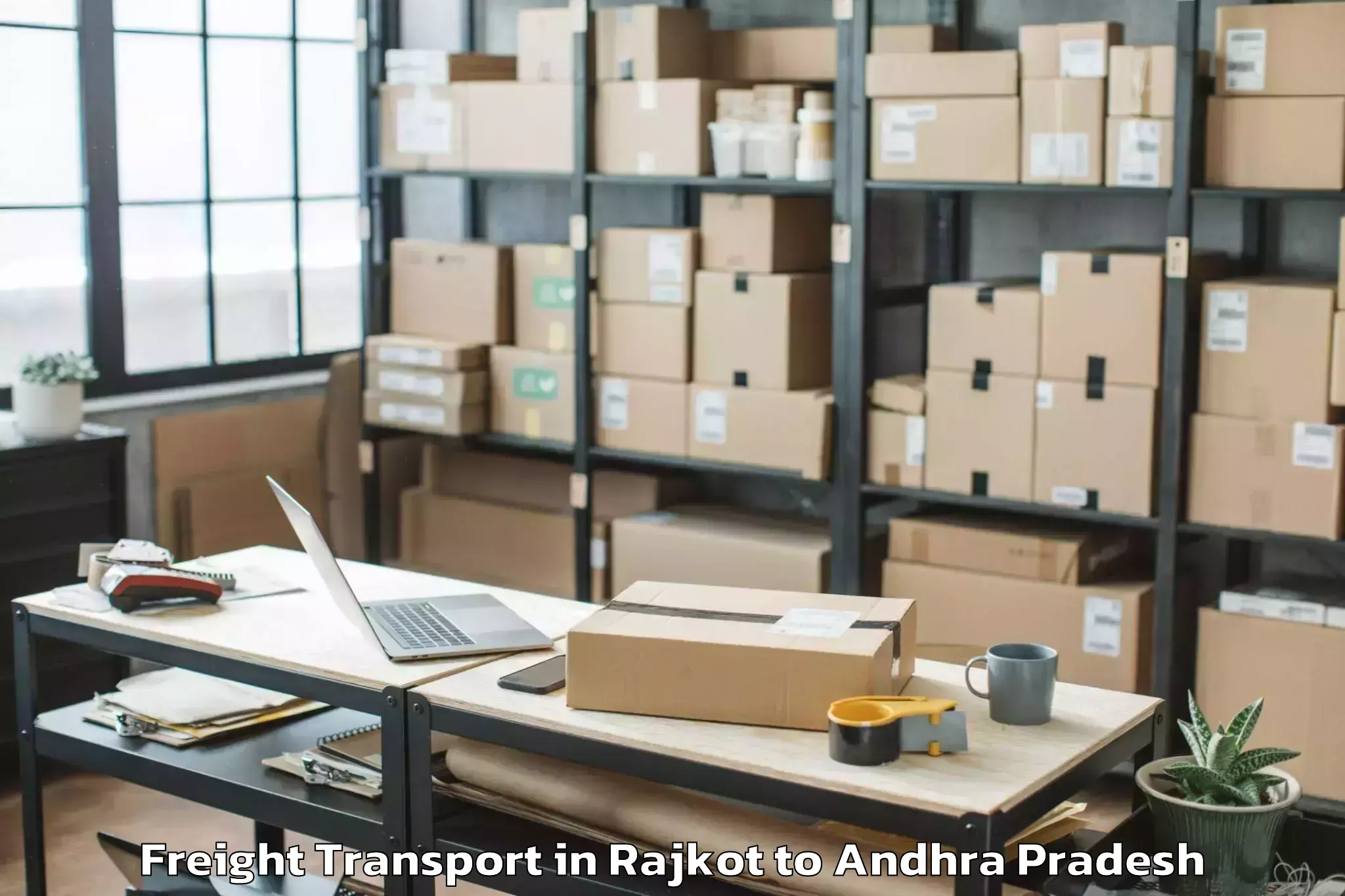 Book Rajkot to Yarada Freight Transport